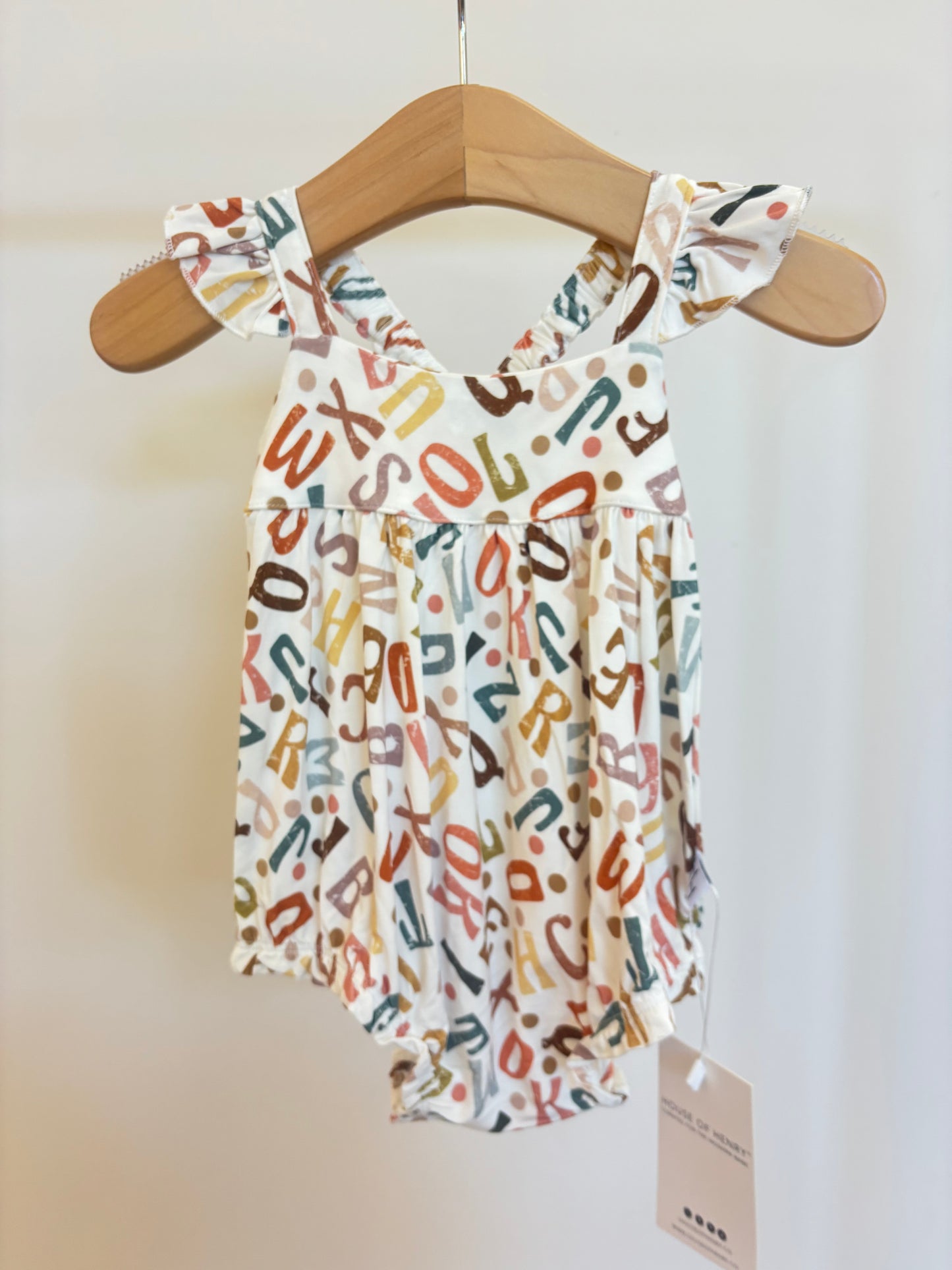Alphabet bubble romper