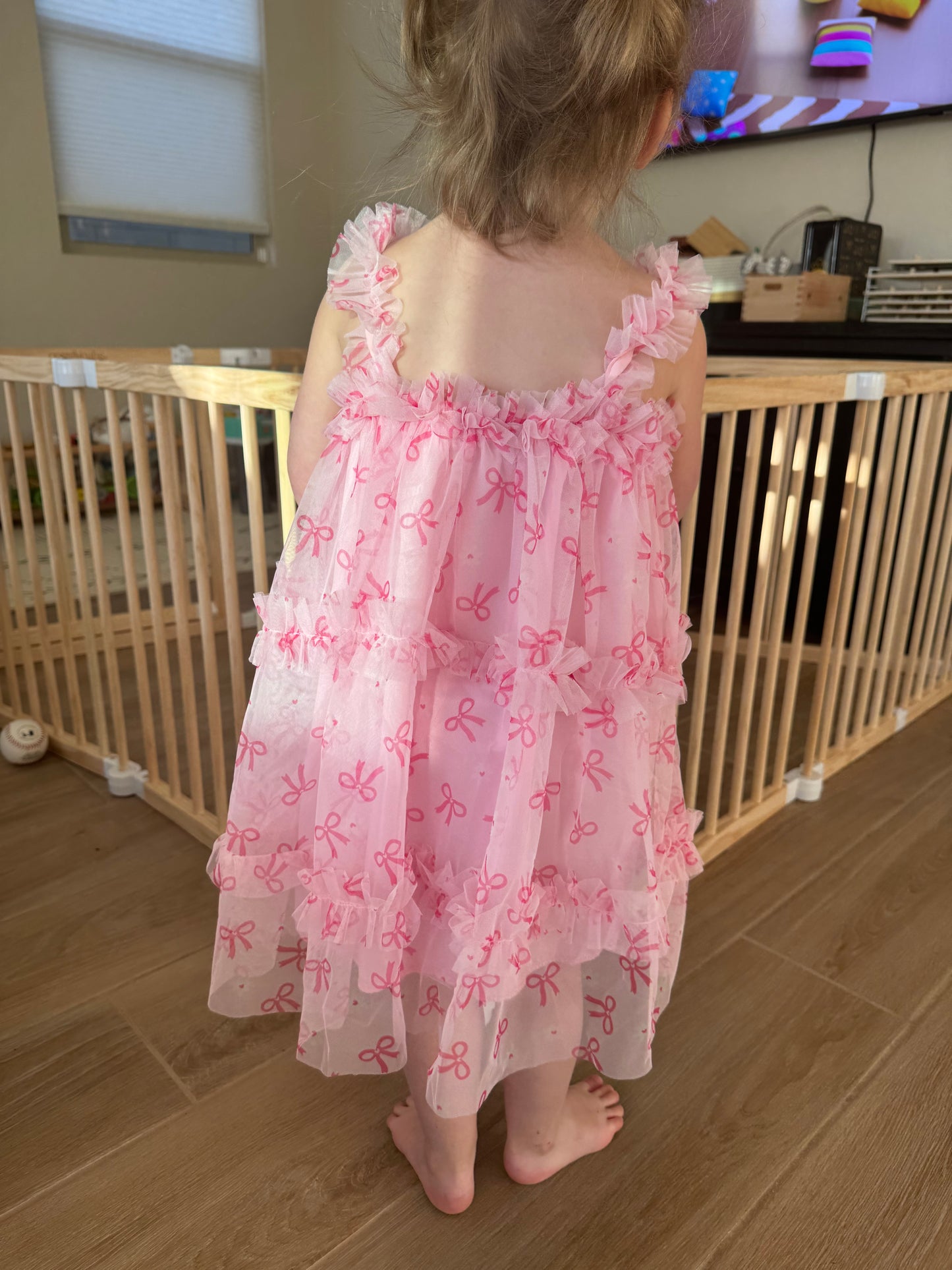 Pink Tulle Bow Dress