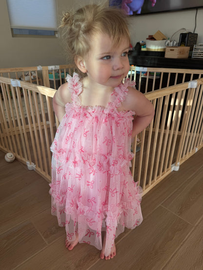Pink Tulle Bow Dress