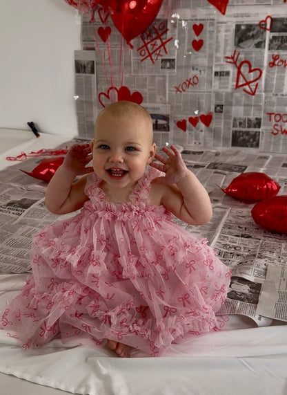 Pink Tulle Bow Dress