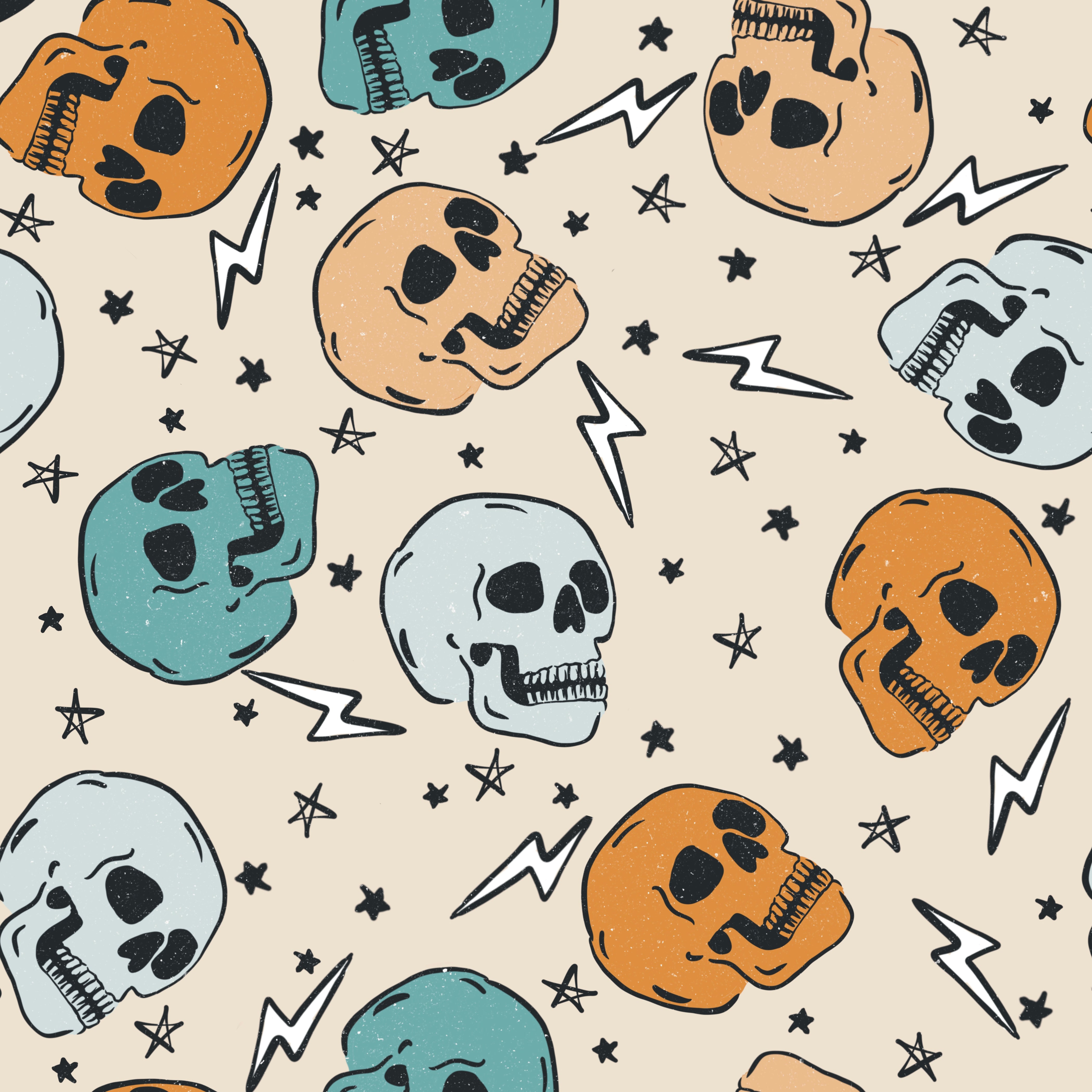 Print Swatch - Skulls