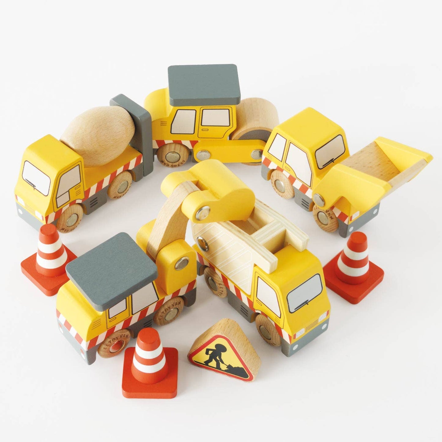 Wooden Construction Vehicle Toys