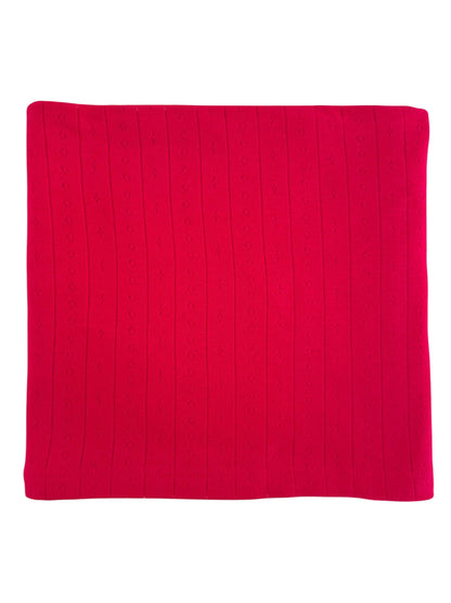 Organic Pointelle Swaddle - Red