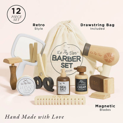 Wooden Barber Kit