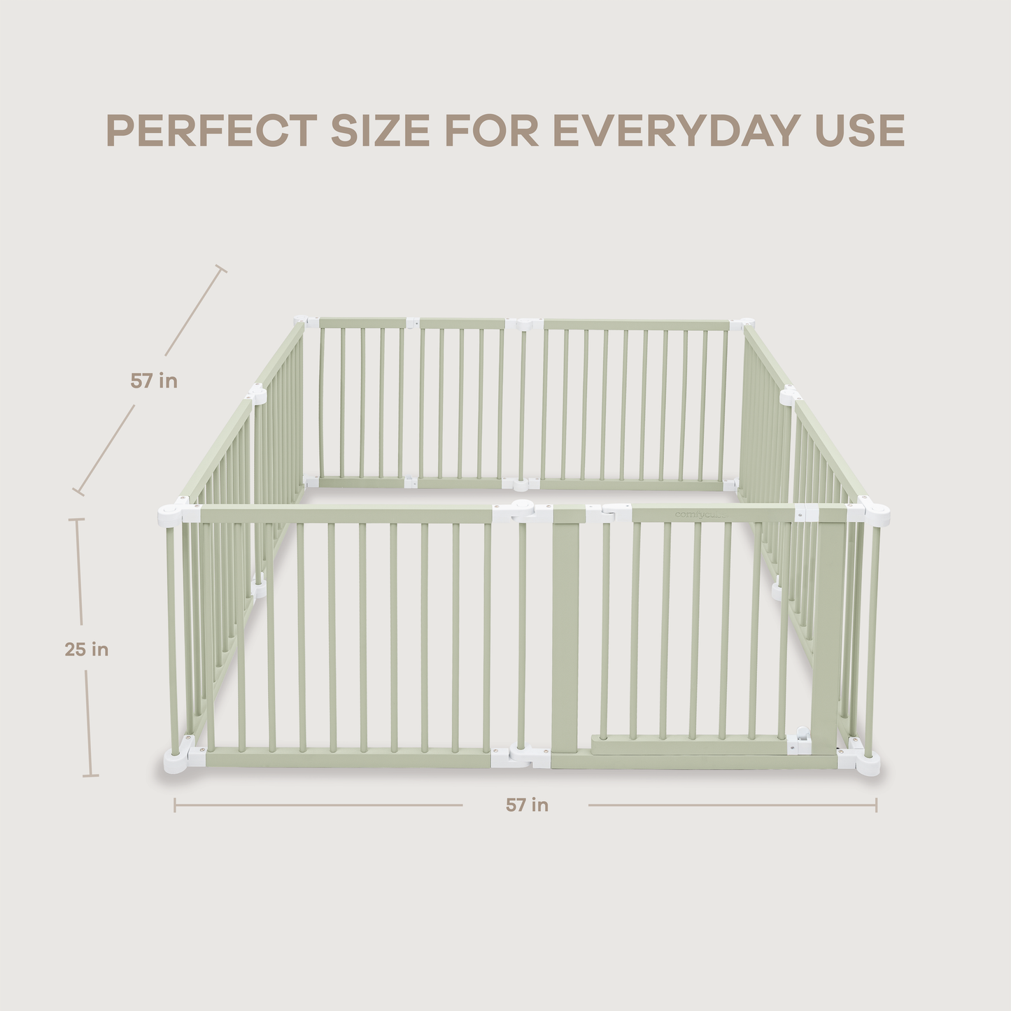 Comfy Cubs Baby Gate Playpen - Natural Pine Wooden Foldable Playpen