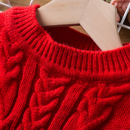 Red Knit Sweater & Tulle Dress