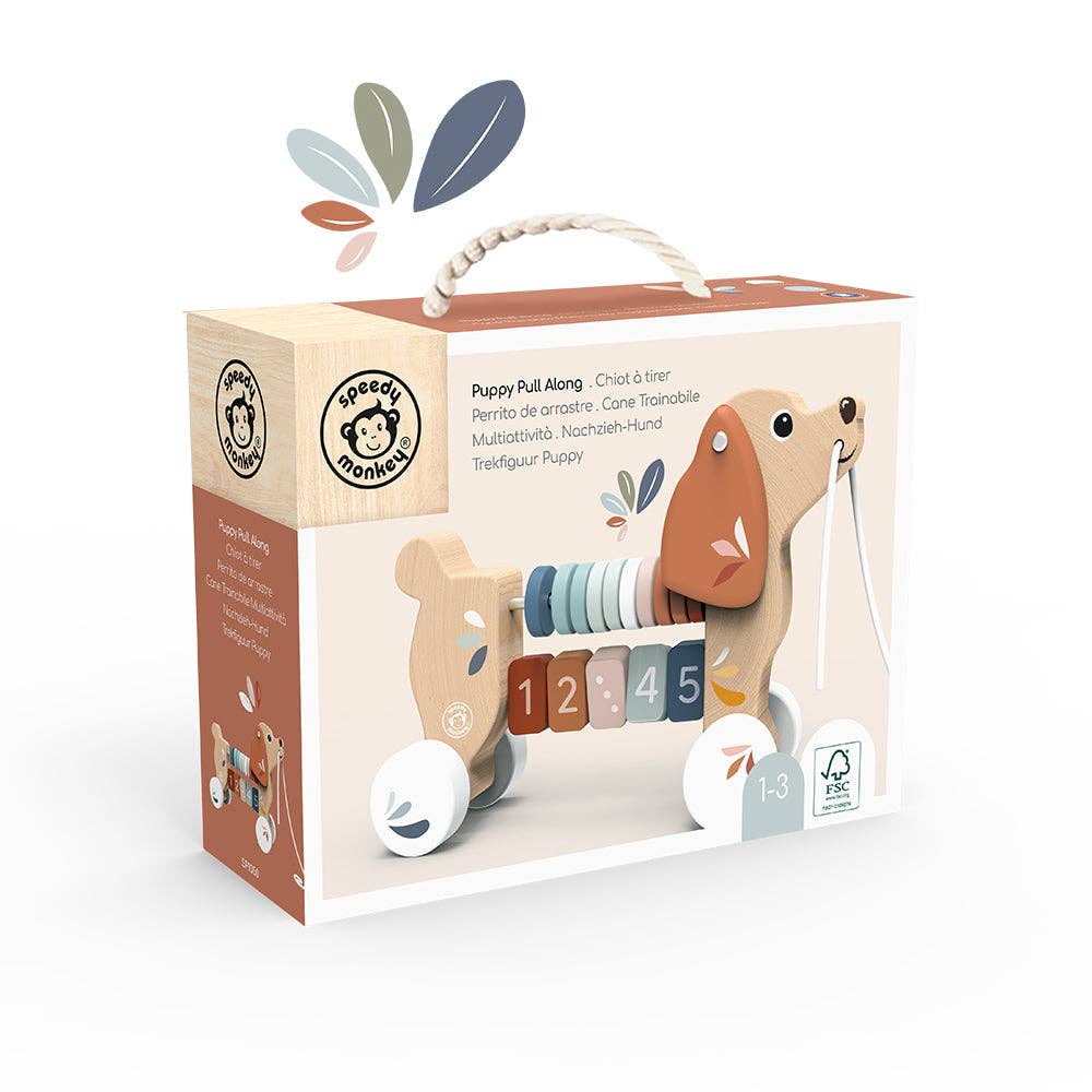 Wooden Puppy Pull along
